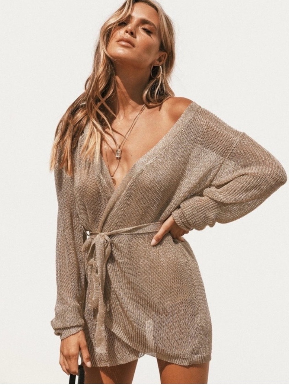 Lioness Gold Wrap Dress